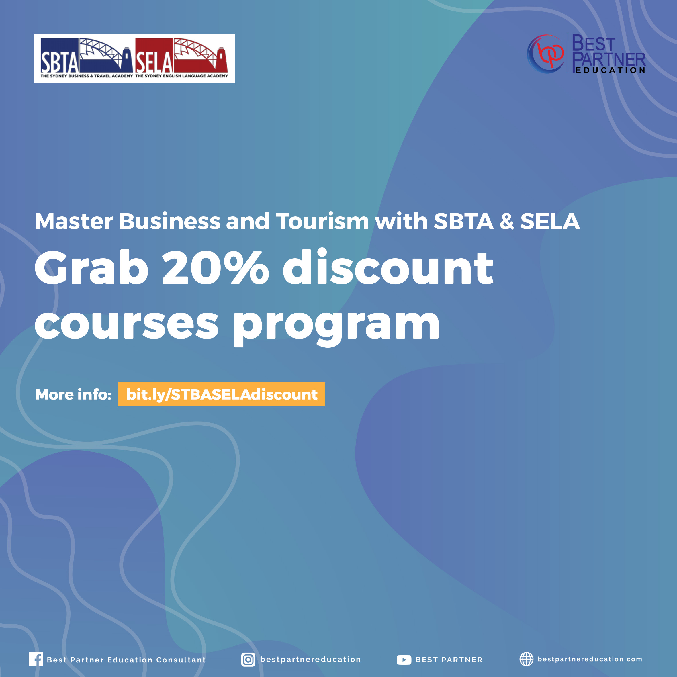 Master Business and Tourism with SBTA & SELA! Grab 20% discount courses program